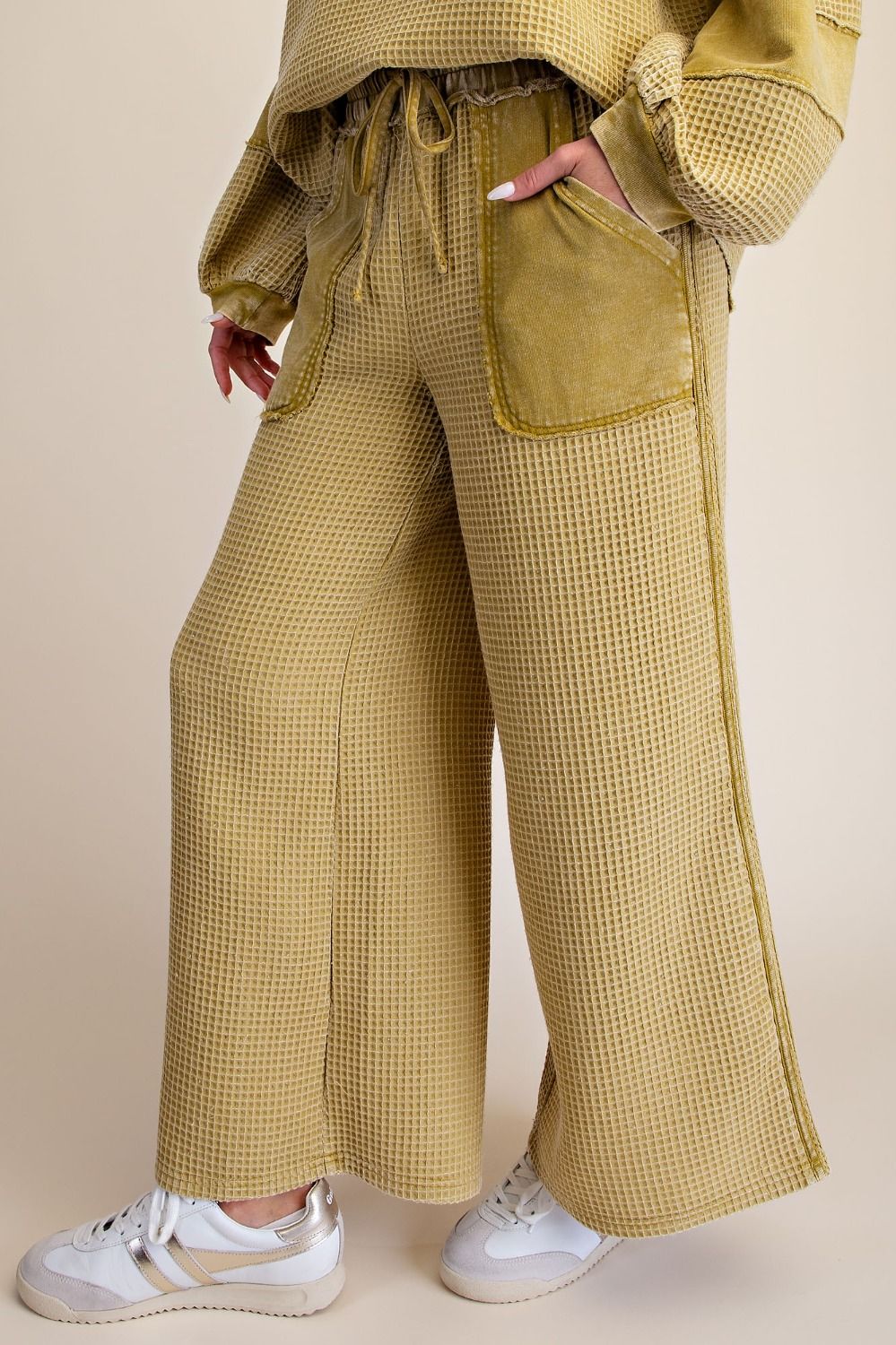 Green Tea Thermal Knit Pants