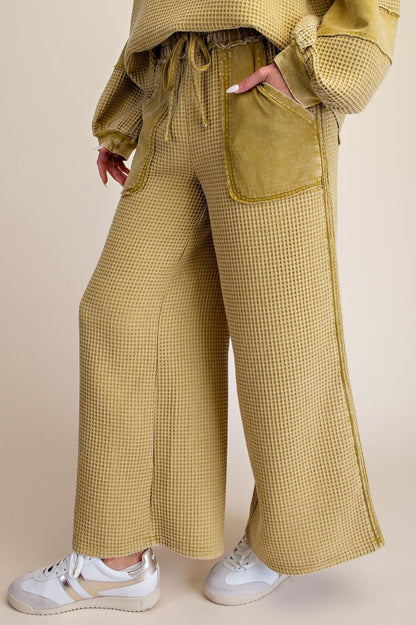 Green Tea Thermal Knit Pants