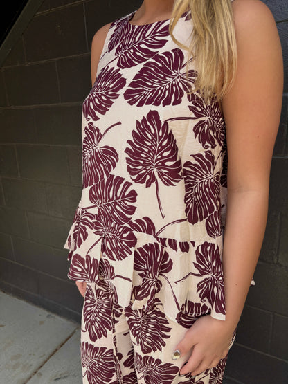 Botanical Ruffle Hem Top