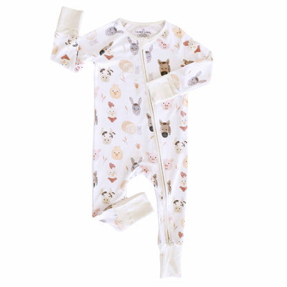 Barnyard Buddies Bamboo Zip Romper