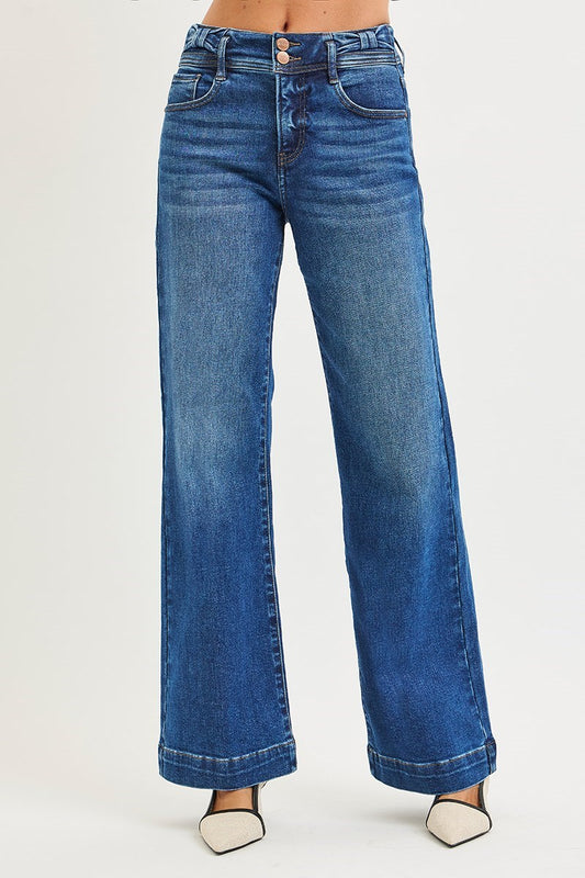 Karson Wide Leg Bow Waist Denim