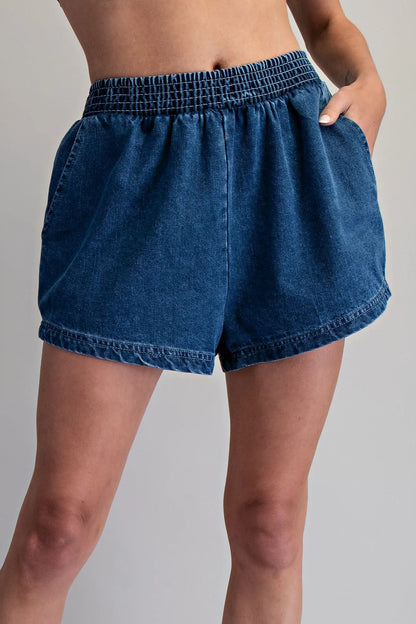 Dark Denim Shorts