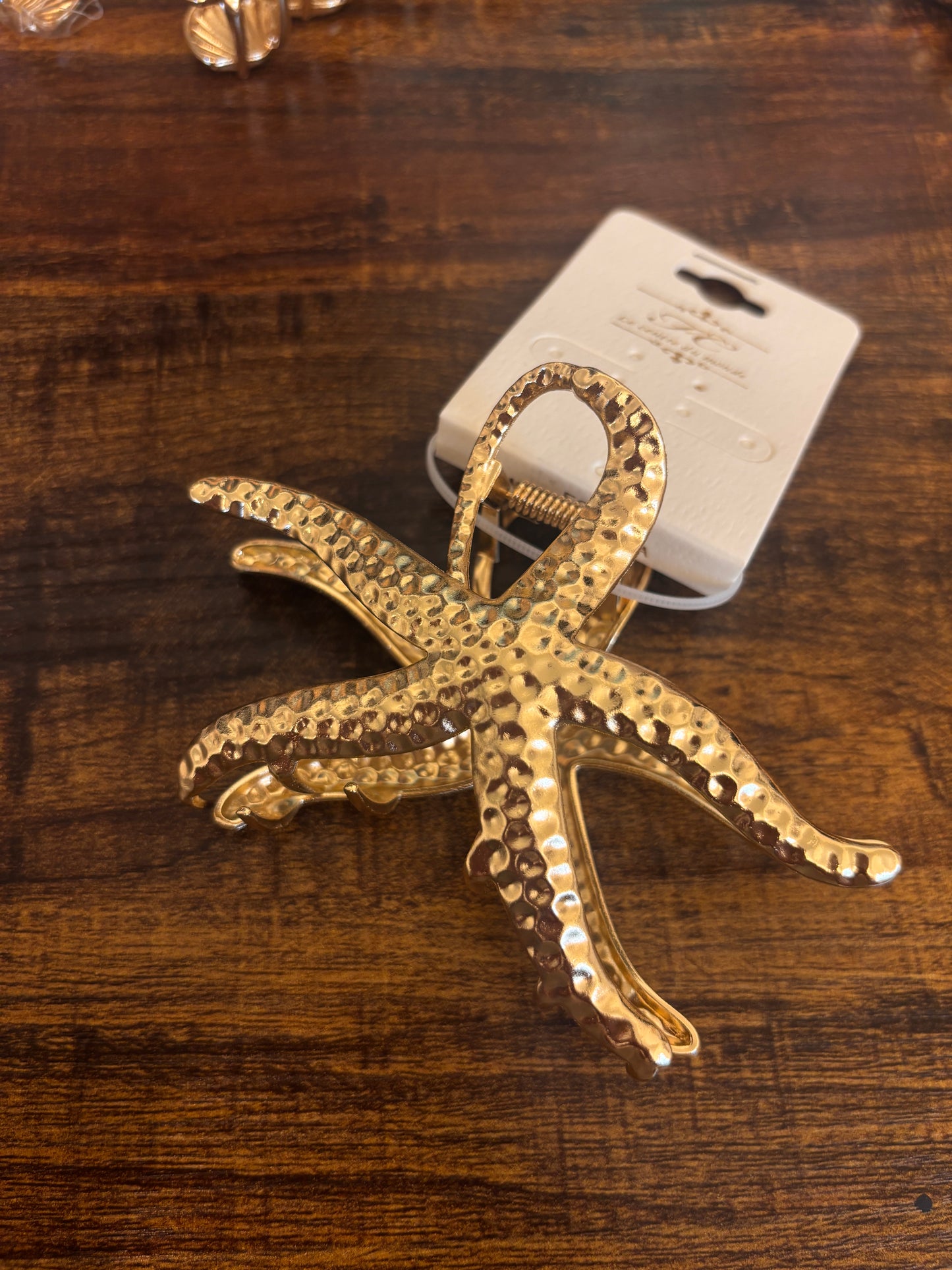 Gold Starfish Hair Clip