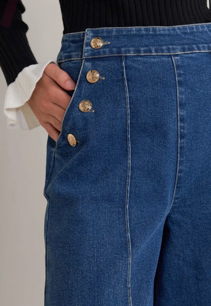 Indigo Seam Detail Denim