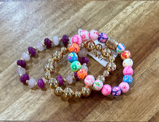 Pink Tones Bracelet Set (3)