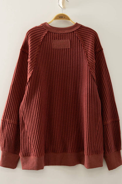 Waffle Pullover
