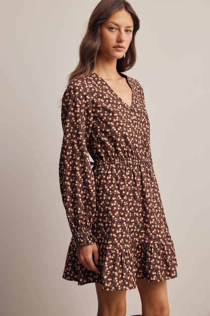 Floral Corduroy Mini Dress