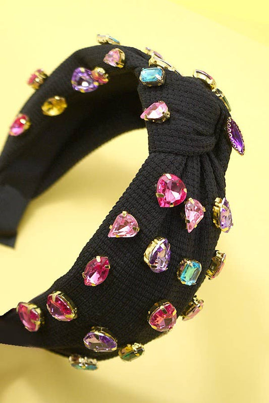 Rhinestone Headband: Black