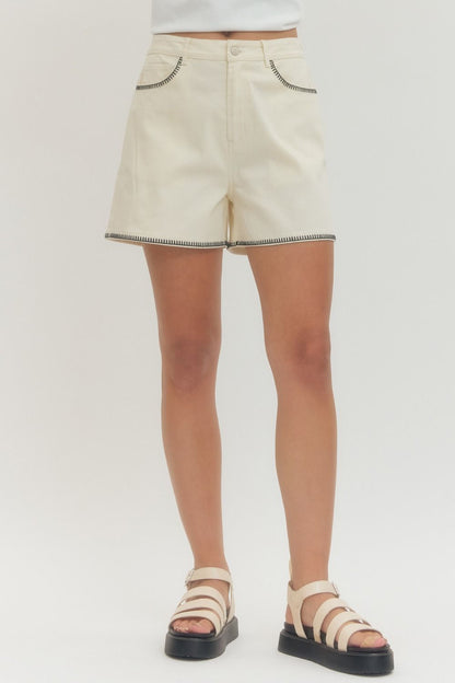 Stitch Detailed Shorts