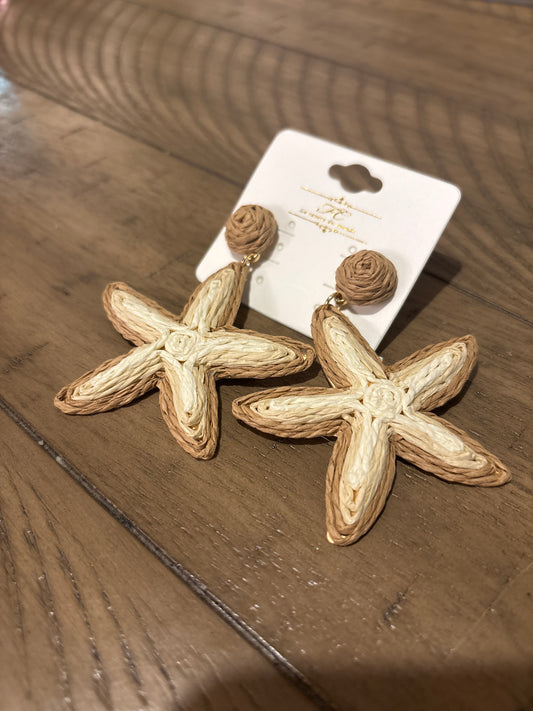 Neutral Starfish Earrings