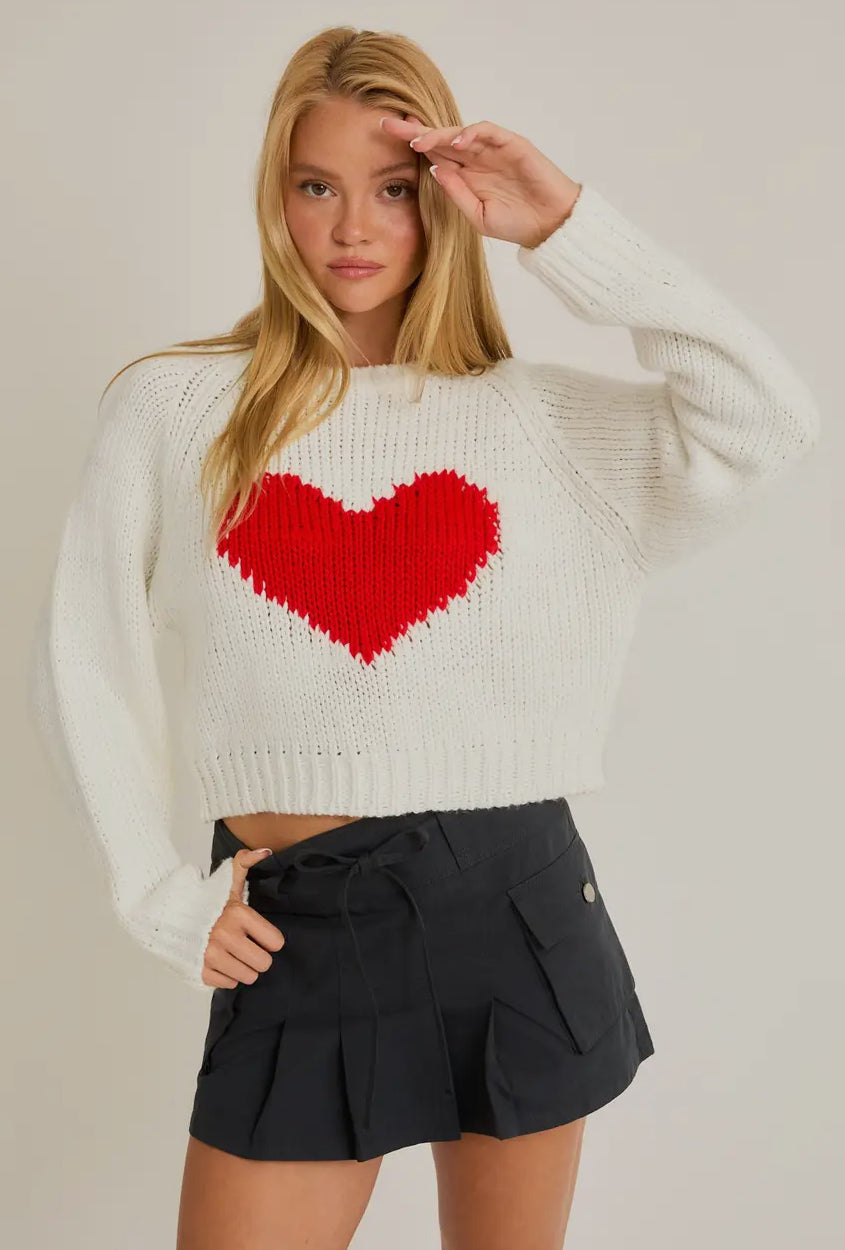 Steal My Heart Crop Sweater