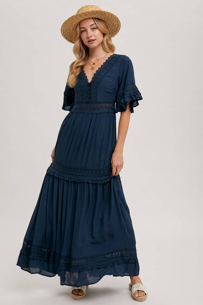 Olive Dreams Lace Maxi