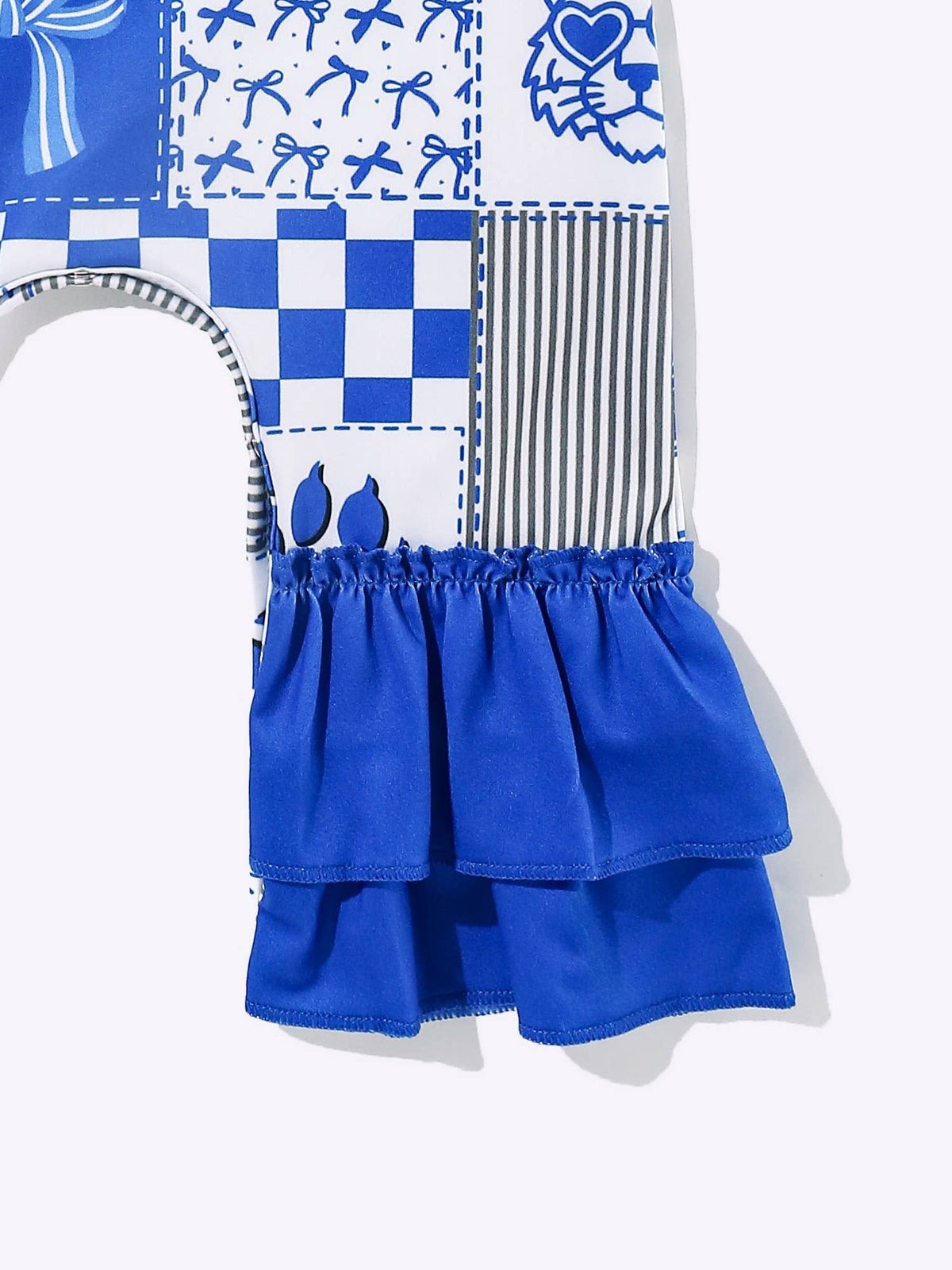 Bows + Blue Baby Romper
