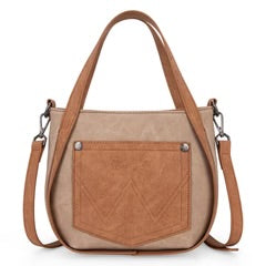 Wrangler Stitch Fringe Two Tone Crossbody