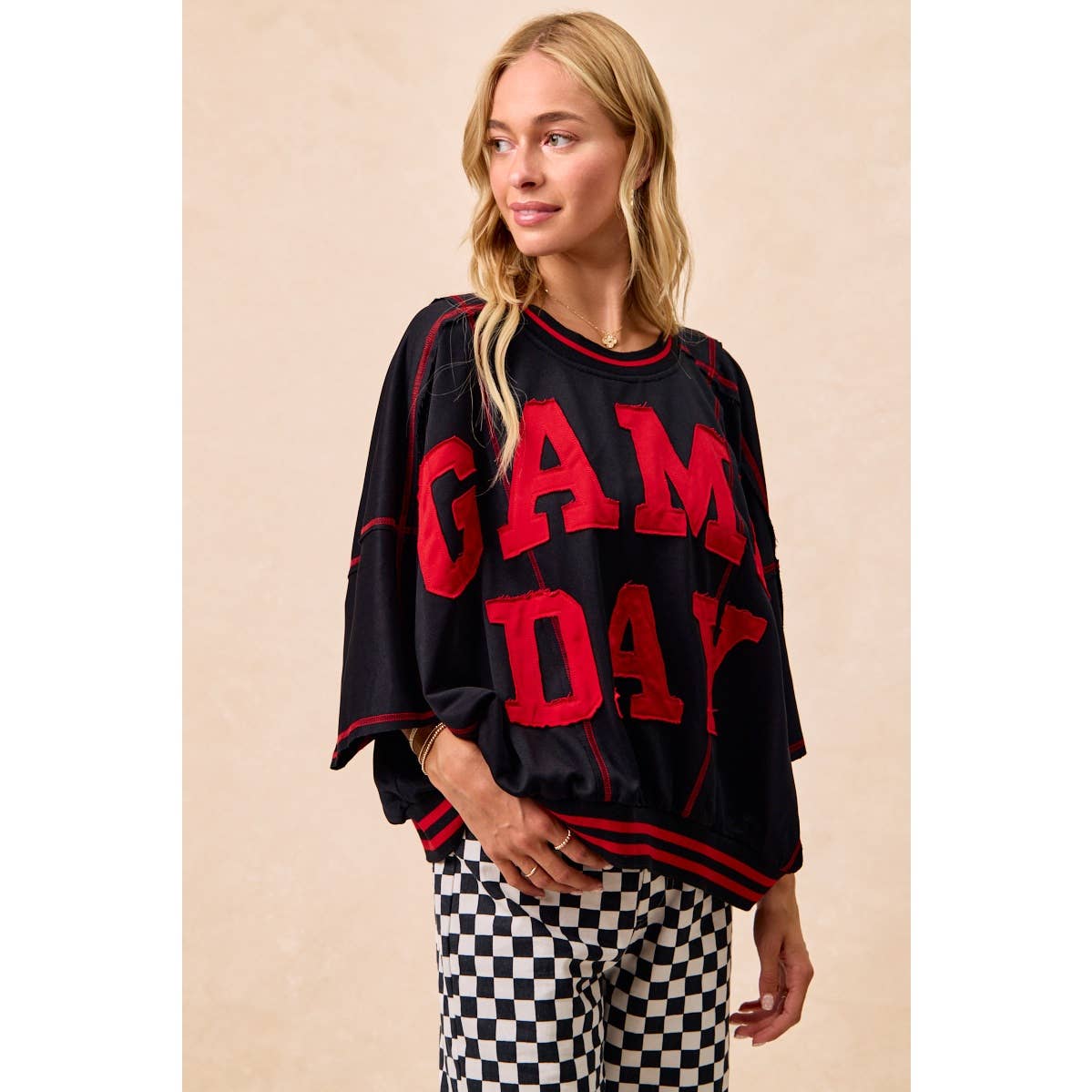 Gameday Patchwork Top