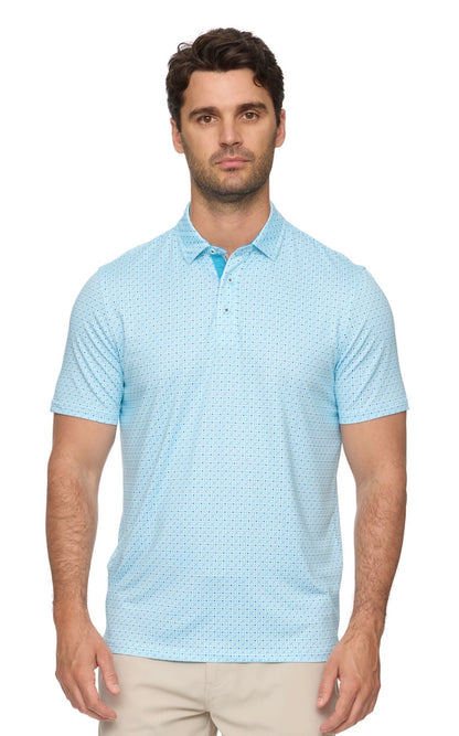 Emeryville Geo Print Performance Polo
