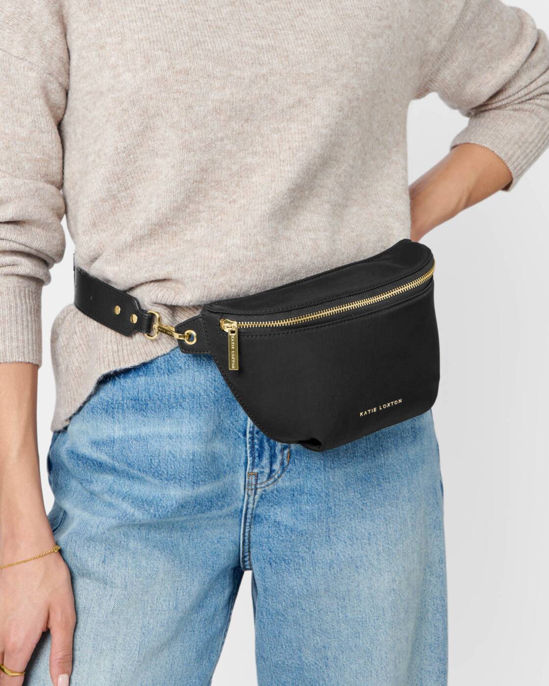 Nylon Luxe Belt Bag - Black