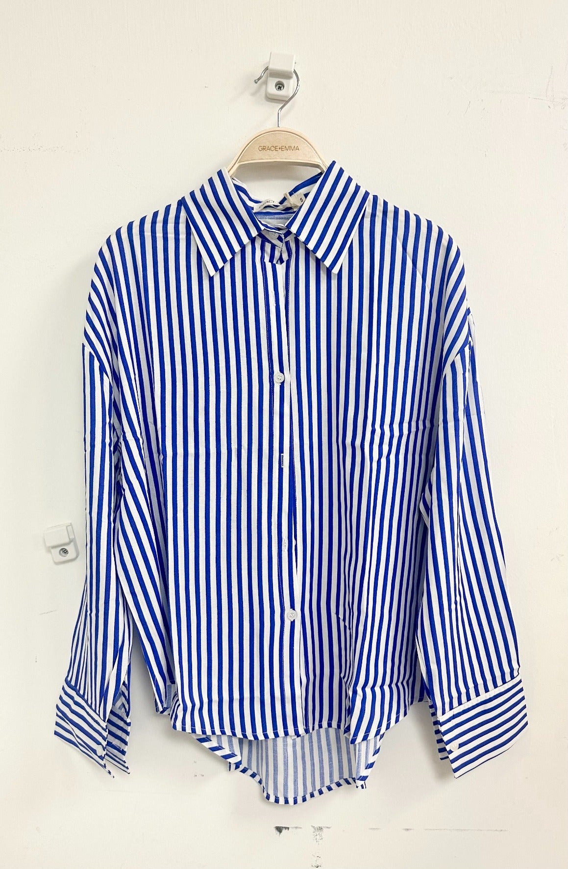 Kathryn Blue Button Up