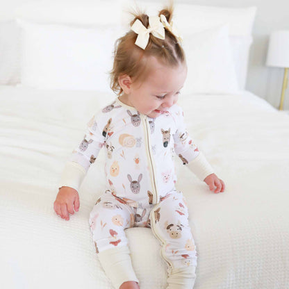 Barnyard Buddies Bamboo Zip Romper