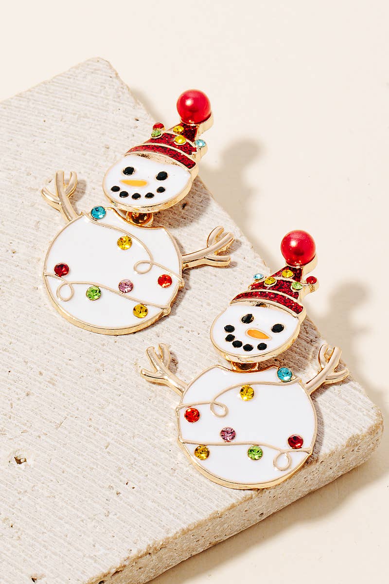 Christmas Snowman Earrings