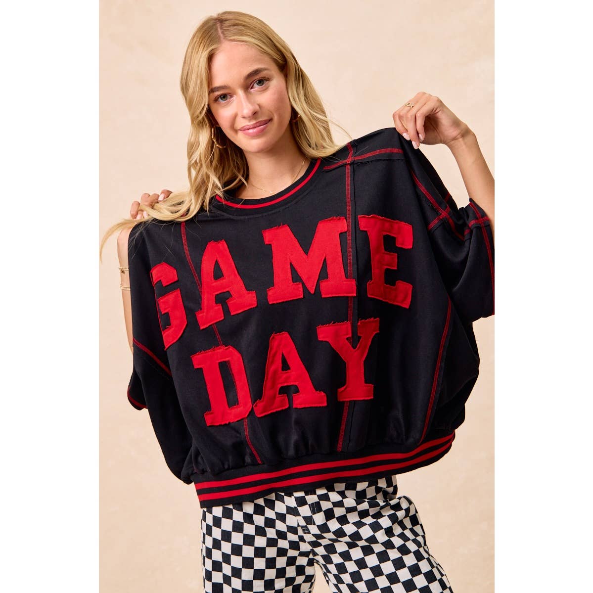 Gameday Patchwork Top