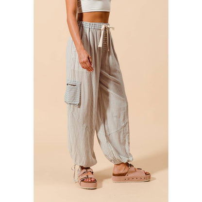 Vintage Striped Linen Pants