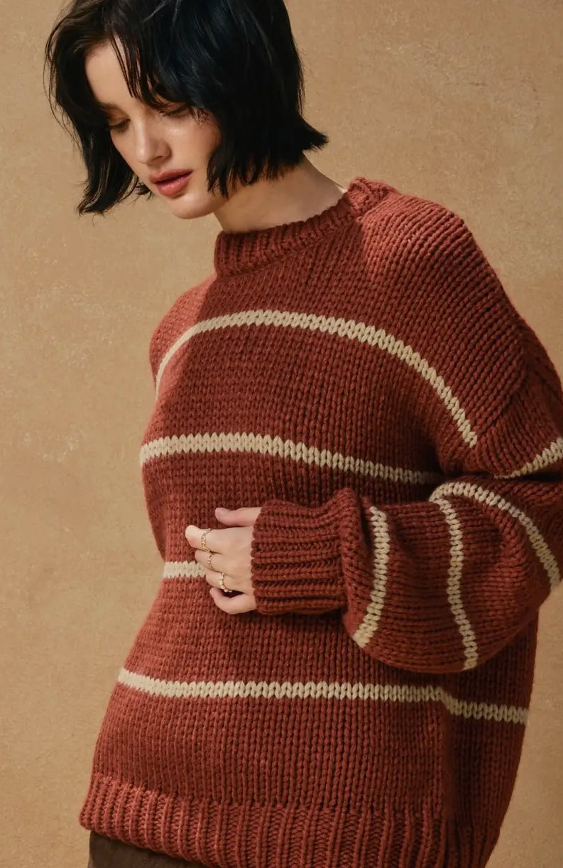 Cozy Striped Crewneck Sweater