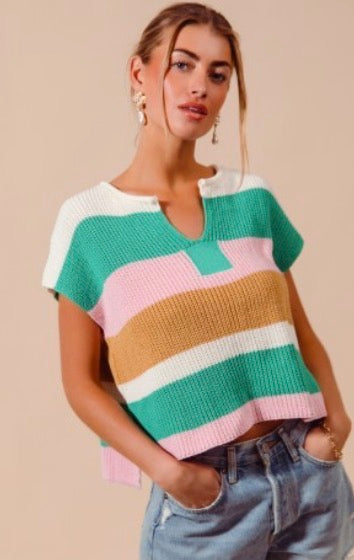 Summer Stripes Loose Fit Sweater