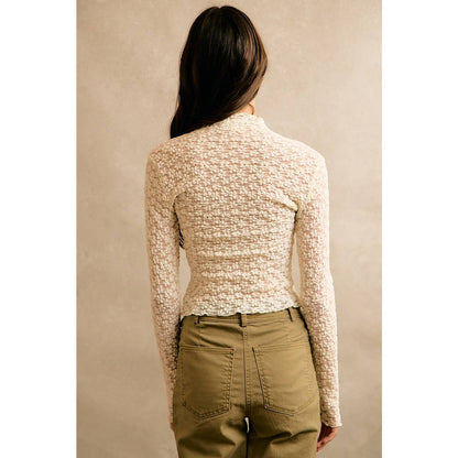 Floral Lace Knit Top