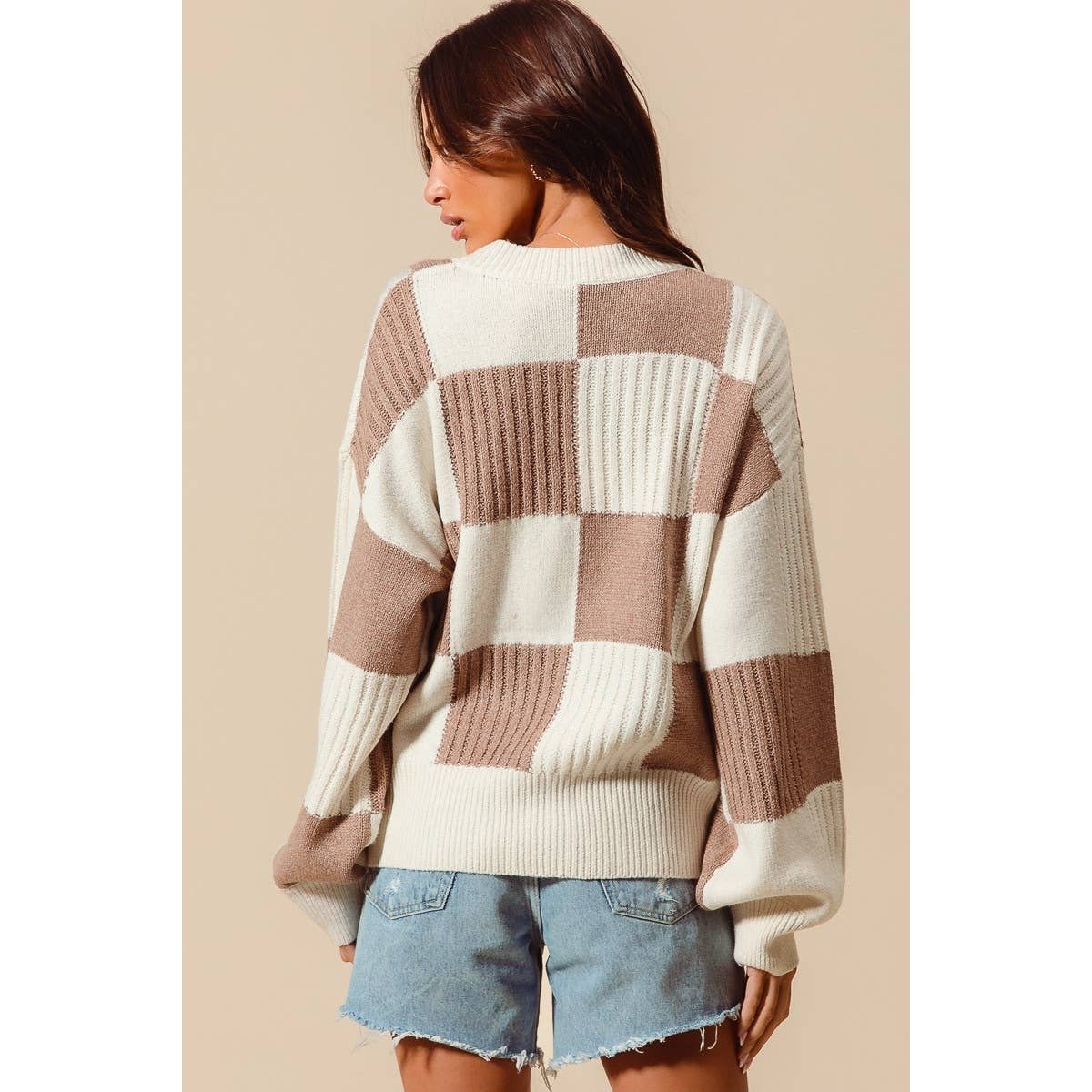Cozy Checkered Cardi