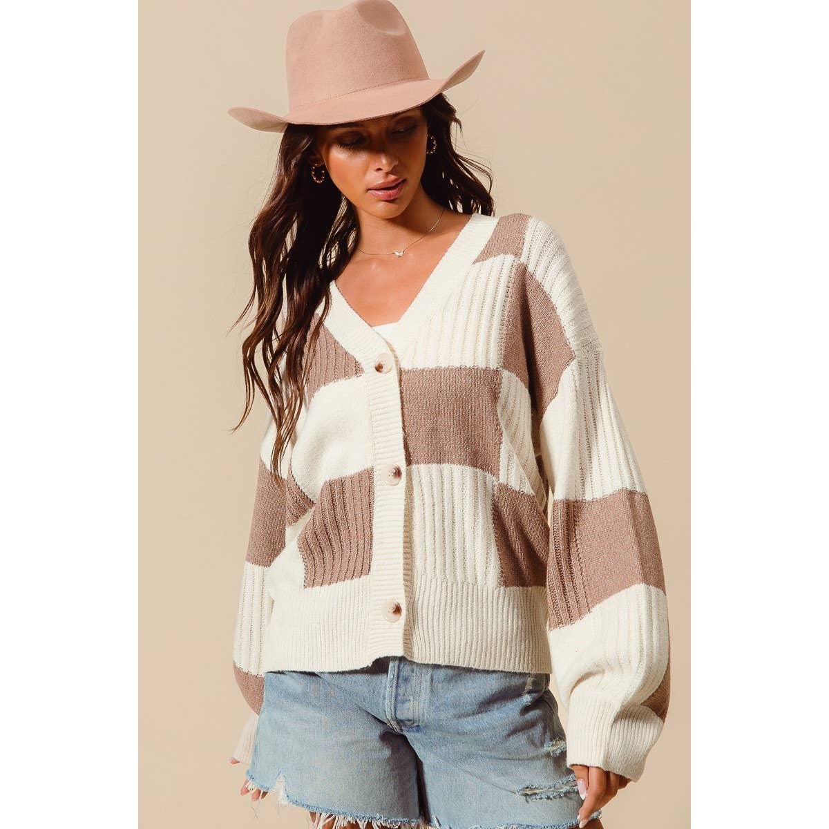 Cozy Checkered Cardi