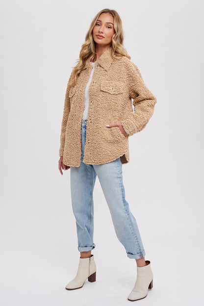 Boucle Woven Jacket / Latte