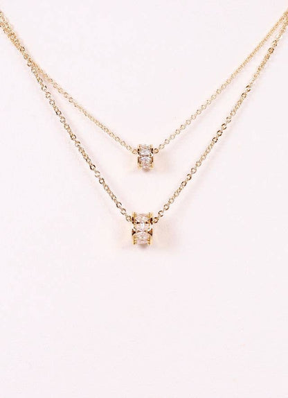 Chastain CZ Accents Necklace GOLD: Default