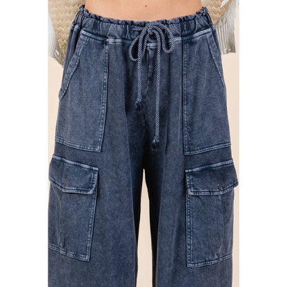 French Terry Knit Cargo Pants