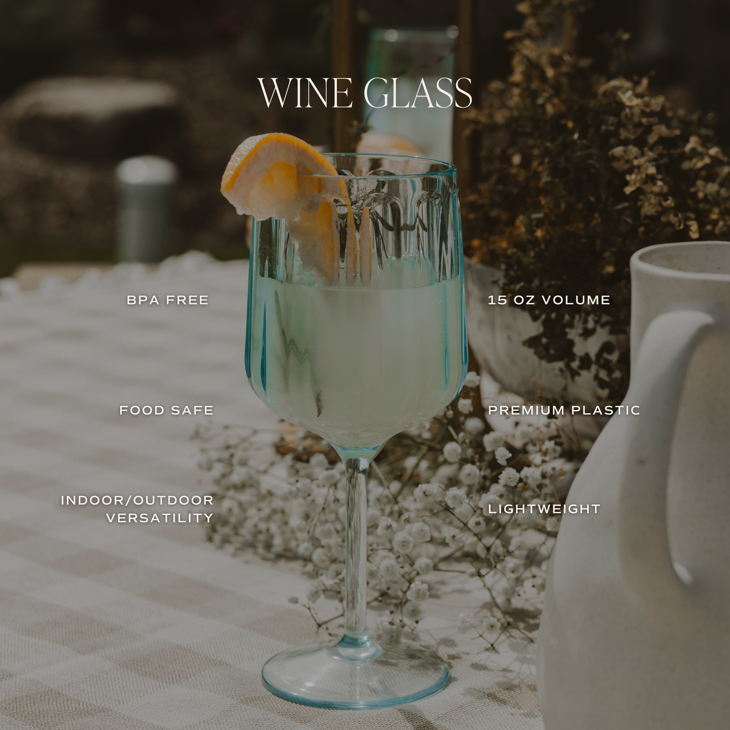 Let’s Sip Outdoor Plastic Wine Drinkware
