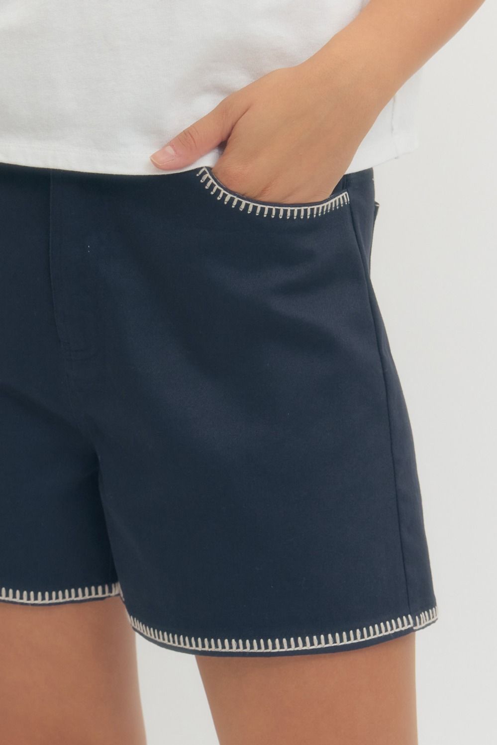 Stitch Detailed Shorts