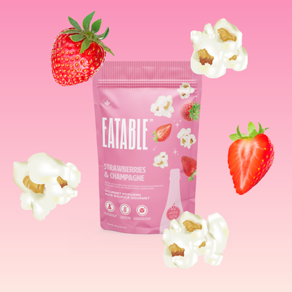 Strawberries & Champagne Gourmet White Chocolate Popcorn