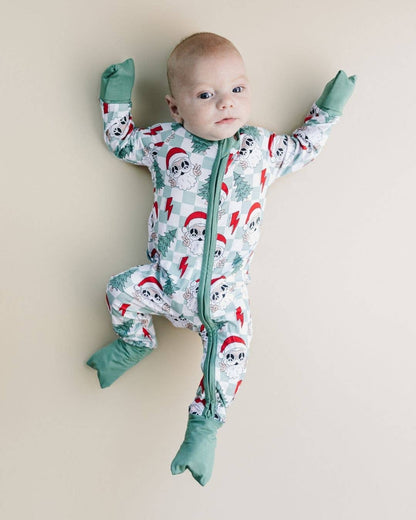 Checkered Peace Santa Bamboo Jammies