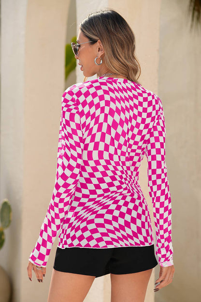 Checkered Mesh Top