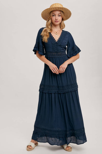 Olive Dreams Lace Maxi