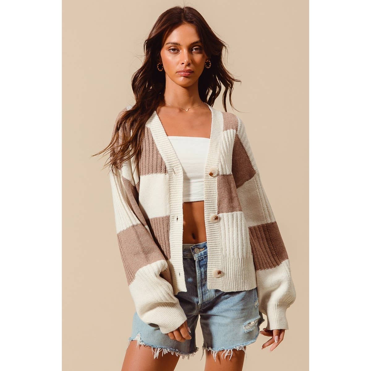 Cozy Checkered Cardi