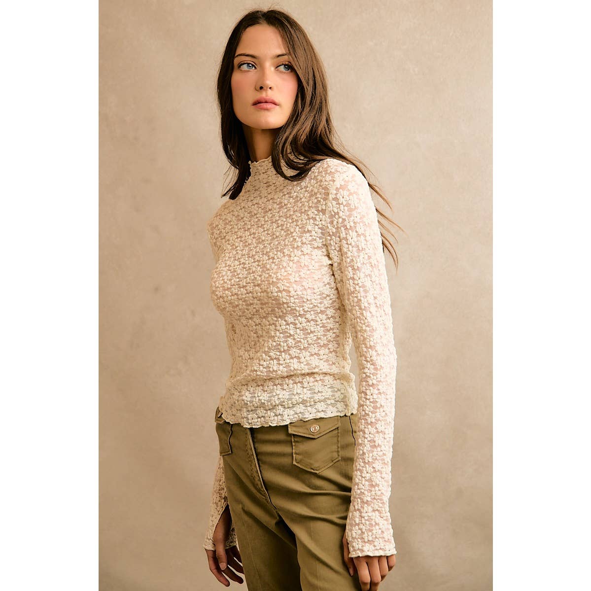 Floral Lace Knit Top