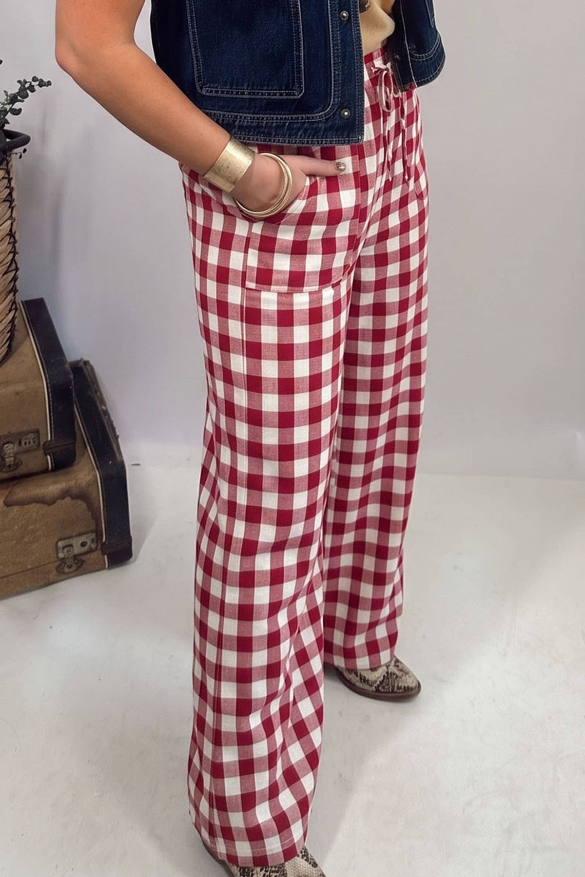 Pumpkin Patch Gingham Pants