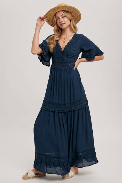 Olive Dreams Lace Maxi