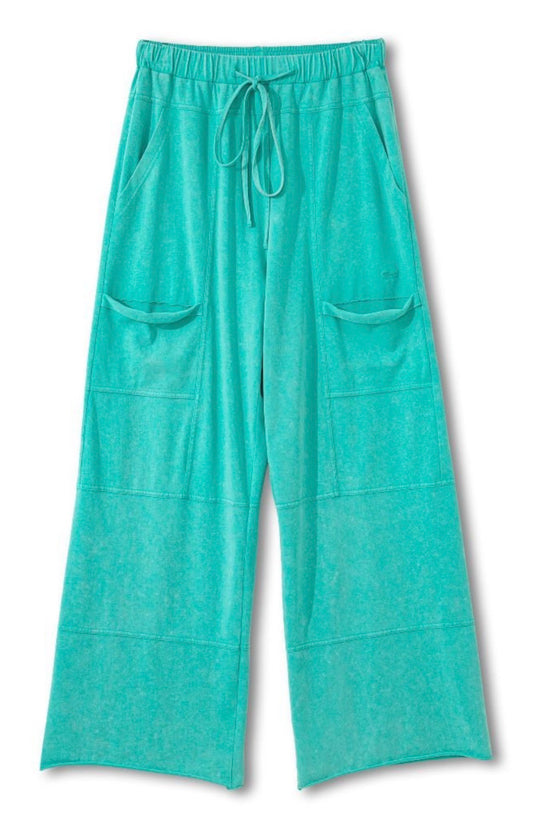 Turquoise Vintage Wash Pants