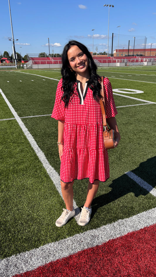 Cooper Gingham Dress - Red/Black