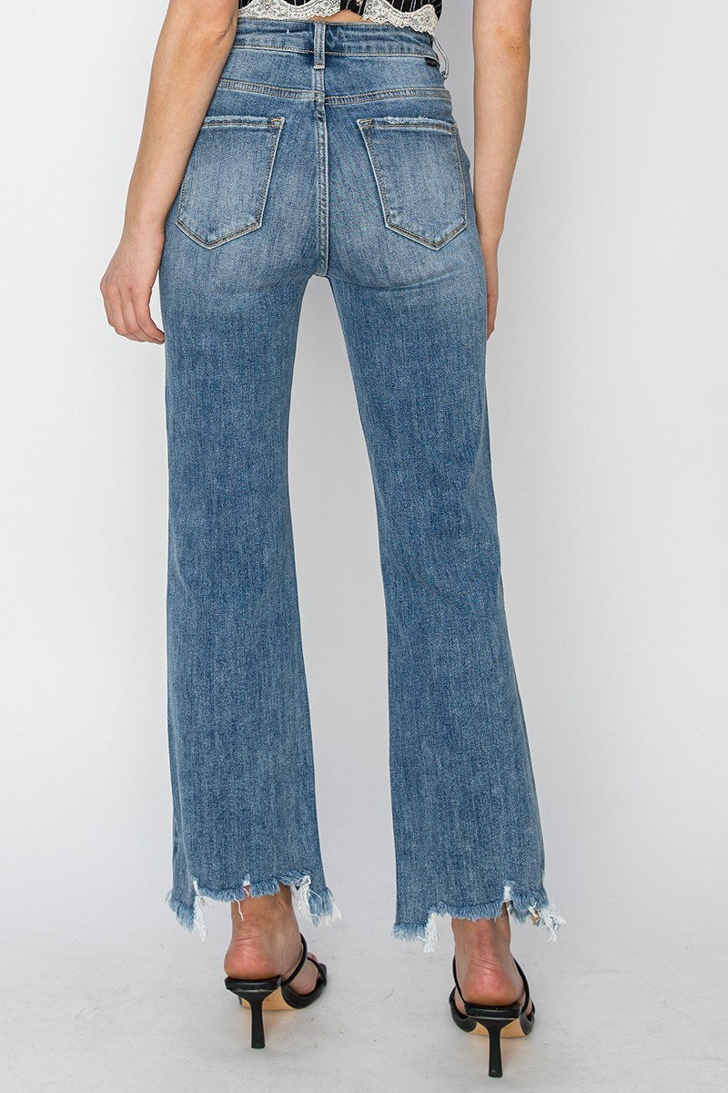 Sadie High Rise Straight Crop Jeans