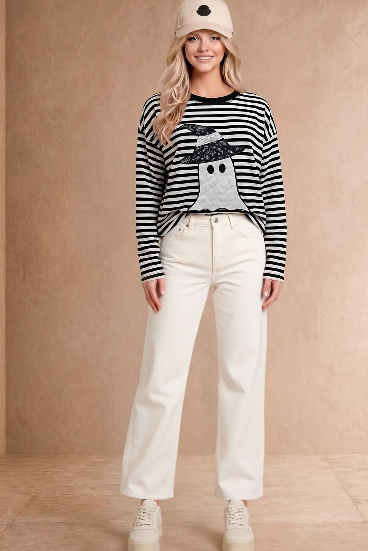 Cutie Ghost Appliqué Top