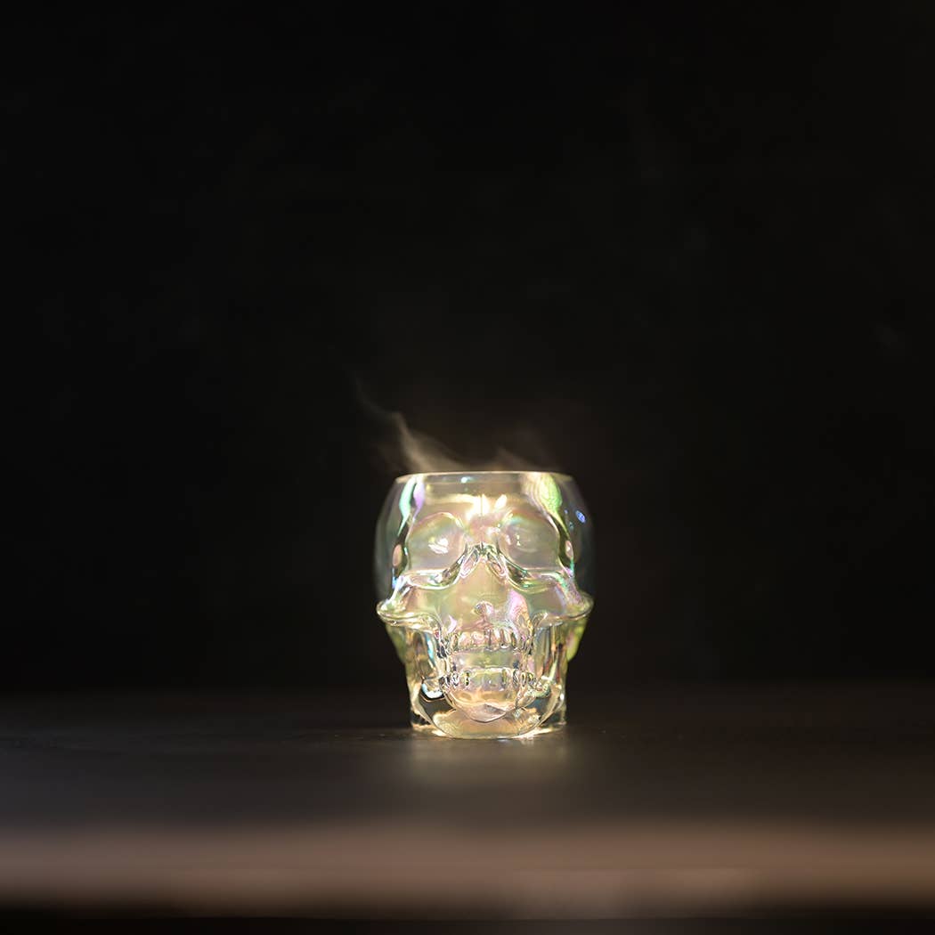 Iridescent Skull Candle 8 oz