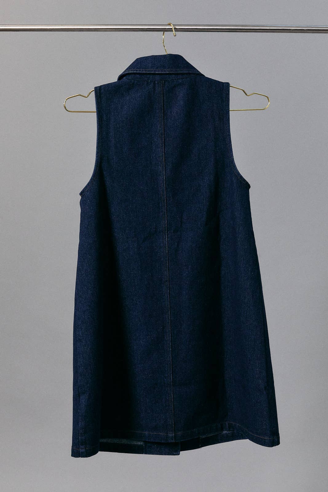 Collared Dark Denim Dress